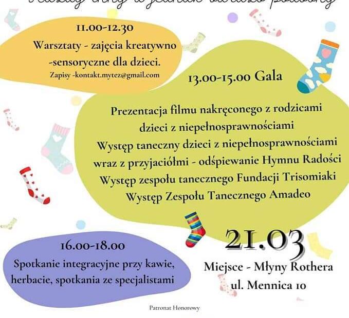 plakat obchodów dnia osób z zespołem downa