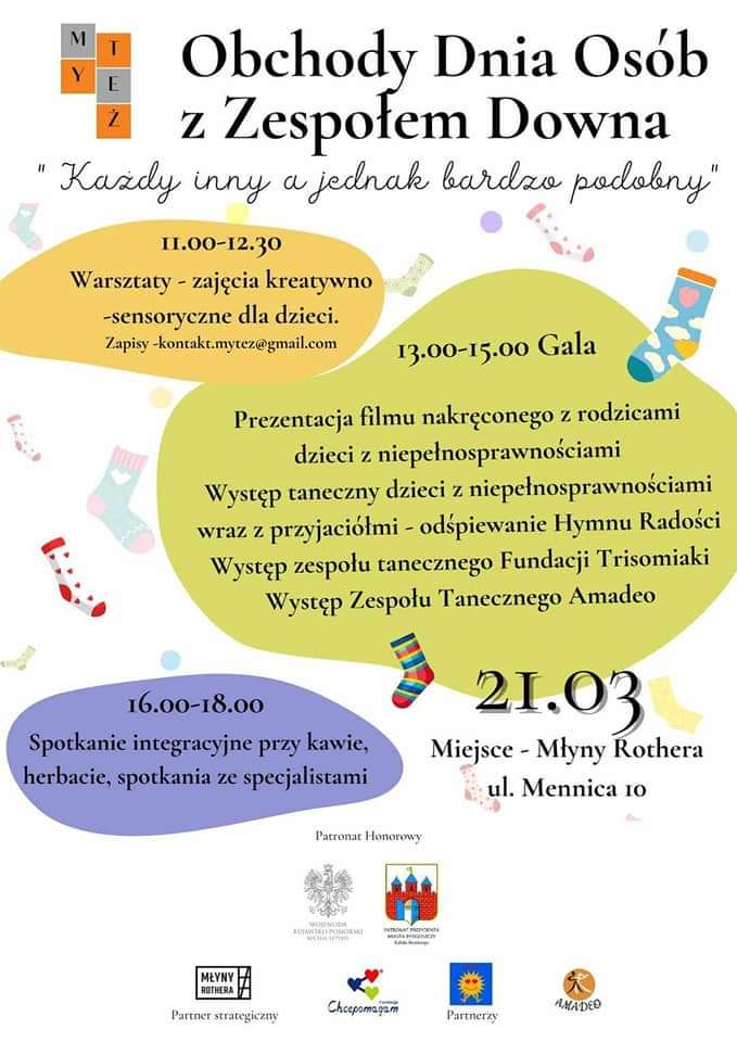 plakat obchodów dnia osób z zespołem downa