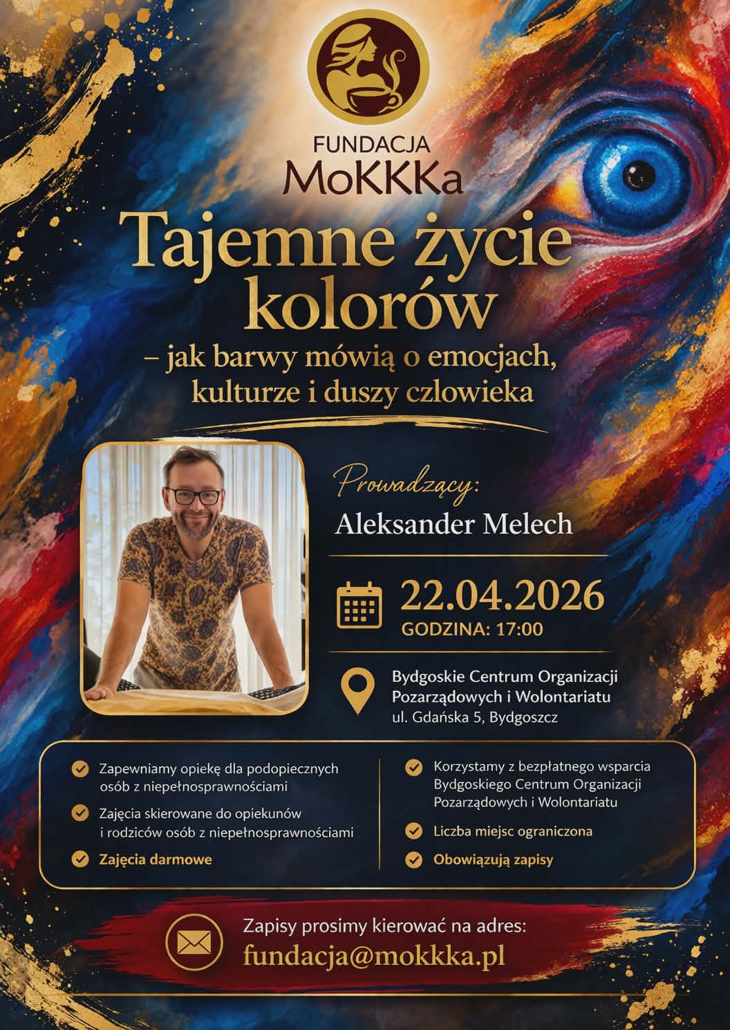 22.04.2024 r. Tajemne Życie Kolorów – jak barwy mówią o emocjach, kulturze i duszy człowieka